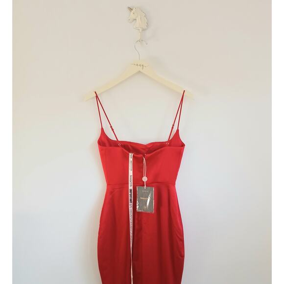 House of CB | Olivette | Red Rose | Satin | Corset Maxi Dress | NWT | XS - Picture 4 of 14